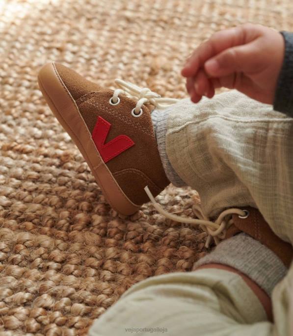 Veja bebê camurça marrom pekin Portugal crianças F0VB406