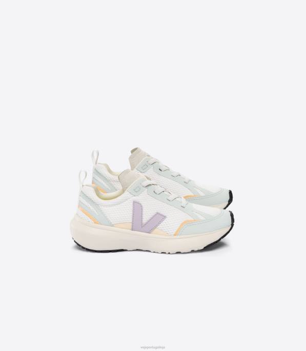 Veja cadarços elásticos canário alveomesh branco parme Portugal crianças F0VB386