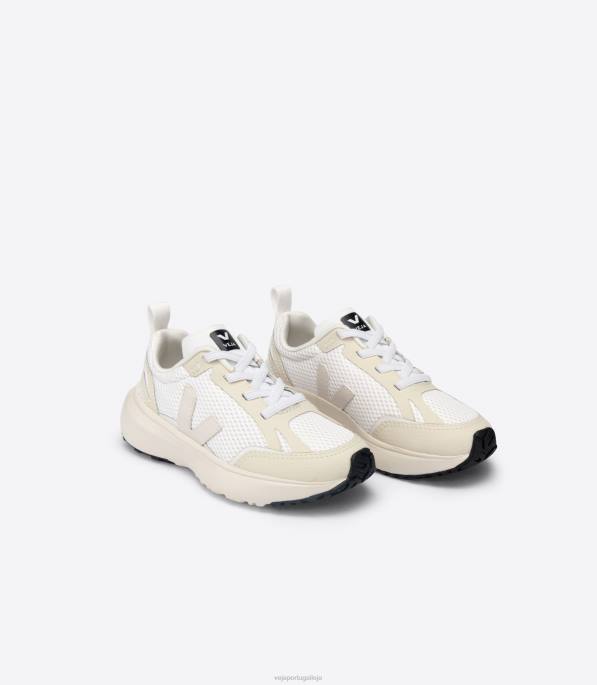 Veja cadarços elásticos canário alveomesh branco pierre Portugal crianças F0VB391