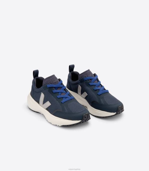 Veja cadarços elásticos canário alveomesh nautico oxford cinza Portugal crianças F0VB384