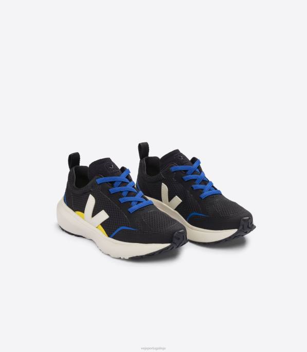 Veja cadarços elásticos canário alveomesh preto pierre Portugal crianças F0VB380