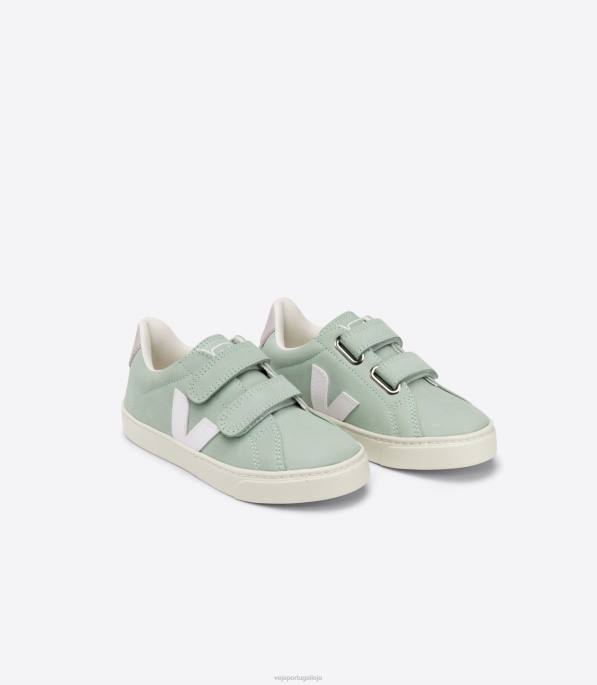 Veja esplar nobuck matcha branco Portugal crianças F0VB340