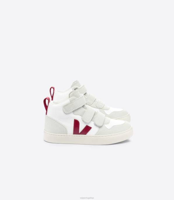Veja v-10 mid b-mesh branco marsala Portugal crianças F0VB343
