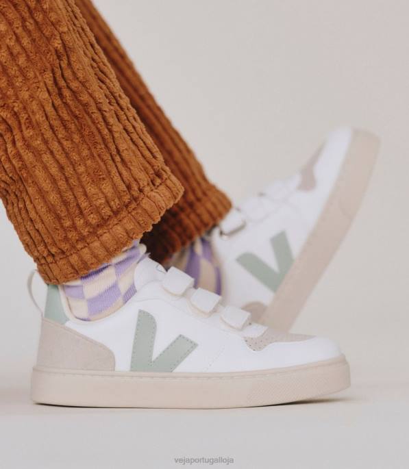 Veja v-10 cwl matcha branco Portugal crianças F0VB360