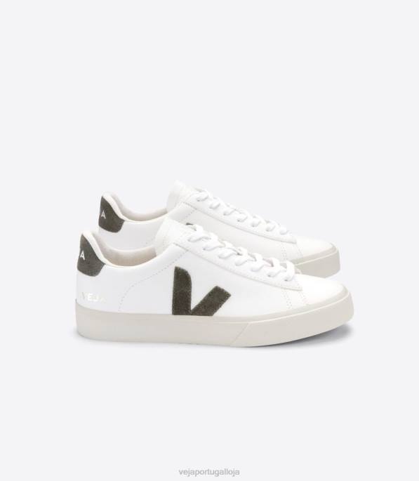 Veja campo chromefree couro branco caqui Portugal homens F0VB12