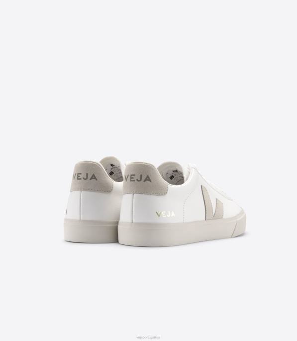Veja campo chromefree couro branco natural Portugal homens F0VB8