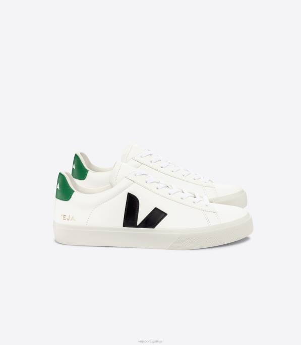 Veja campo chromefree couro branco preto esmeralda Portugal homens F0VB20