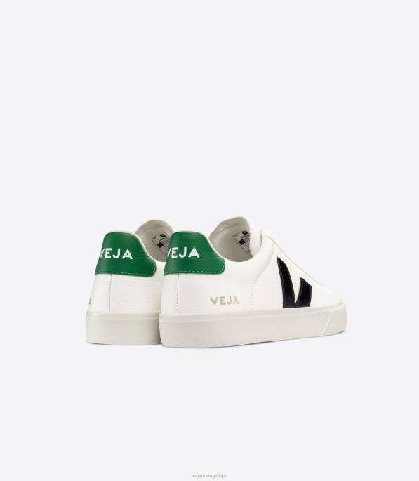 Veja campo chromefree couro branco preto esmeralda Portugal homens F0VB20