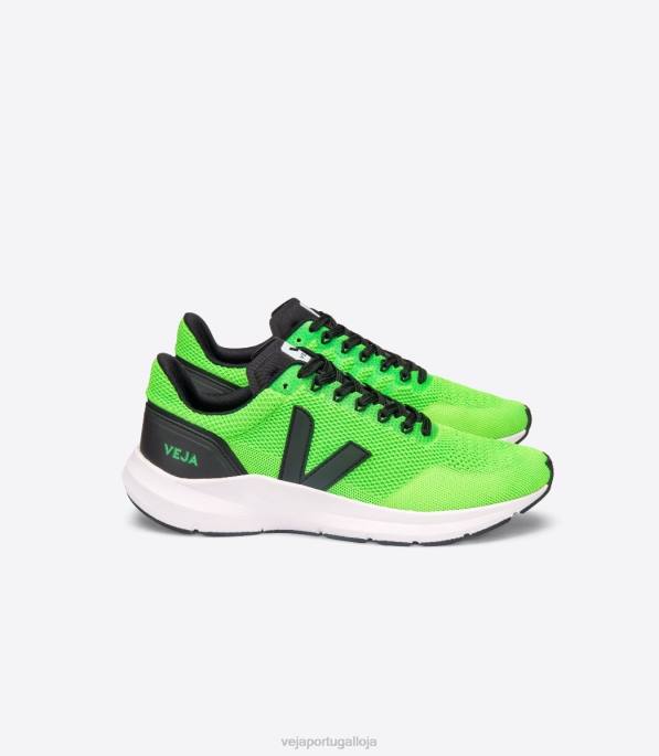 Veja marlin v-knit vert fluo preto Portugal homens F0VB206