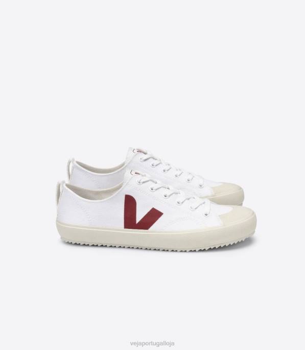 Veja nova canvas branco marsala Portugal homens F0VB161