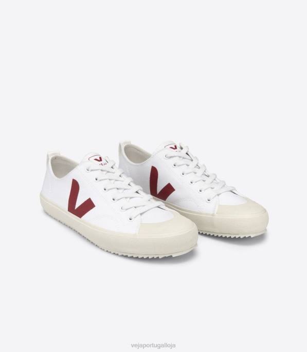 Veja nova canvas branco marsala Portugal homens F0VB161