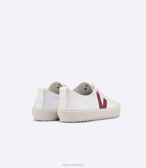 Veja nova canvas branco marsala Portugal homens F0VB161