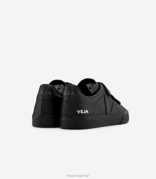 Veja couro cromado recife full black Portugal homens F0VB111