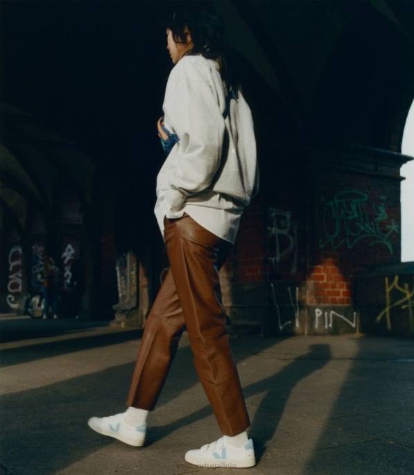 Veja recife couro sem cromo aço branco Portugal homens F0VB116