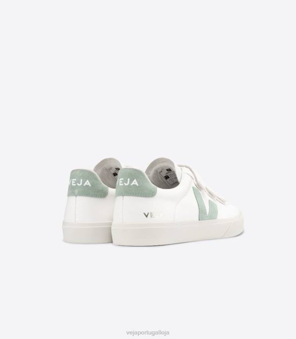 Veja recife couro sem cromo branco matcha Portugal homens F0VB109