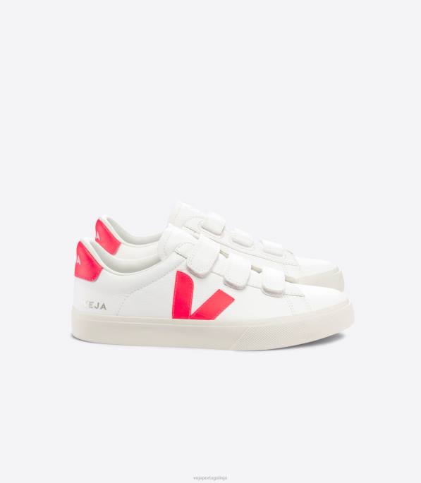 Veja recife couro sem cromo rosa branca fluo Portugal homens F0VB112