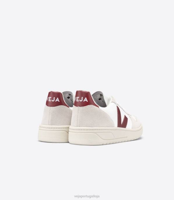 Veja v-10 b-mesh branco marsala natural Portugal homens F0VB57