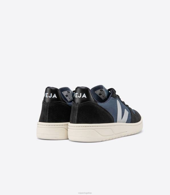 Veja v-10 ripstop nautico oxford cinza preto Portugal homens F0VB62