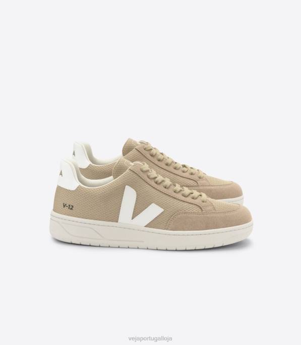 Veja v-12 vegan alveomesh dune branco Portugal homens F0VB29