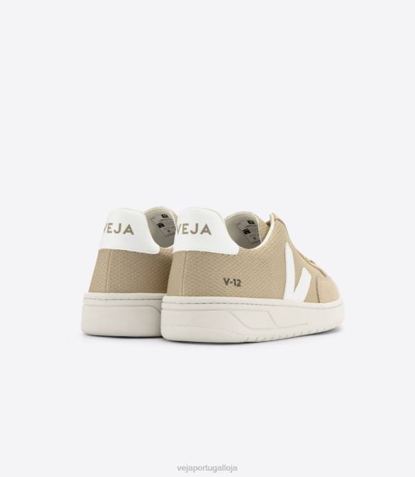 Veja v-12 vegan alveomesh dune branco Portugal homens F0VB29