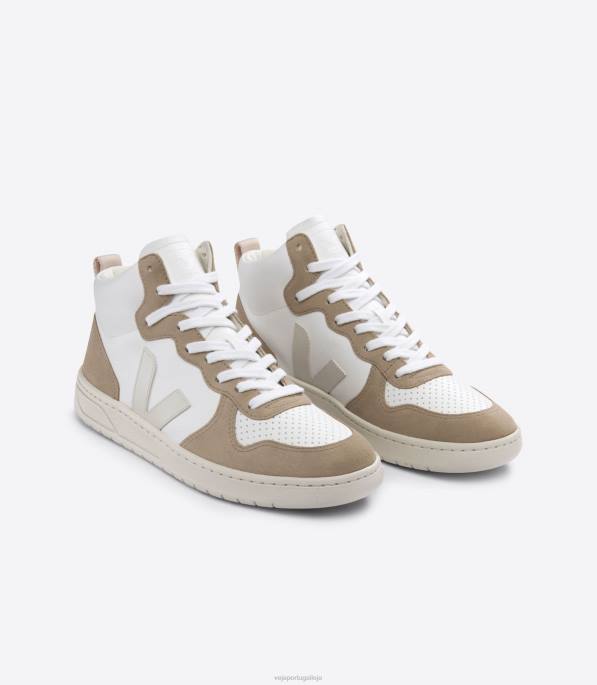 Veja v-15 couro sem cromo branco pierre sahara Portugal homens F0VB80