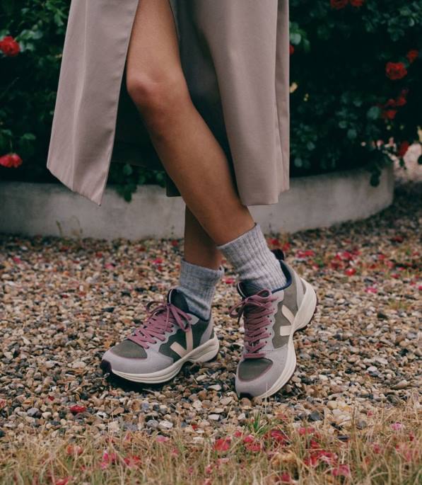 Veja venturi camurça caqui sable oxford cinza Portugal homens F0VB183