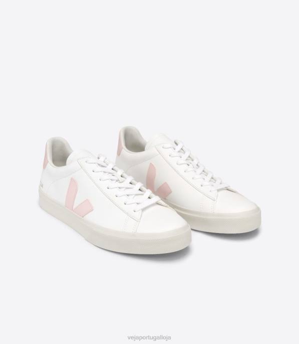 Veja campo chromefree couro branco petale Portugal mulheres F0VB226