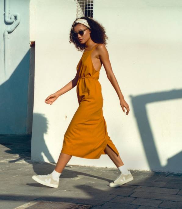 Veja campo nubuck branco natural Portugal mulheres F0VB228