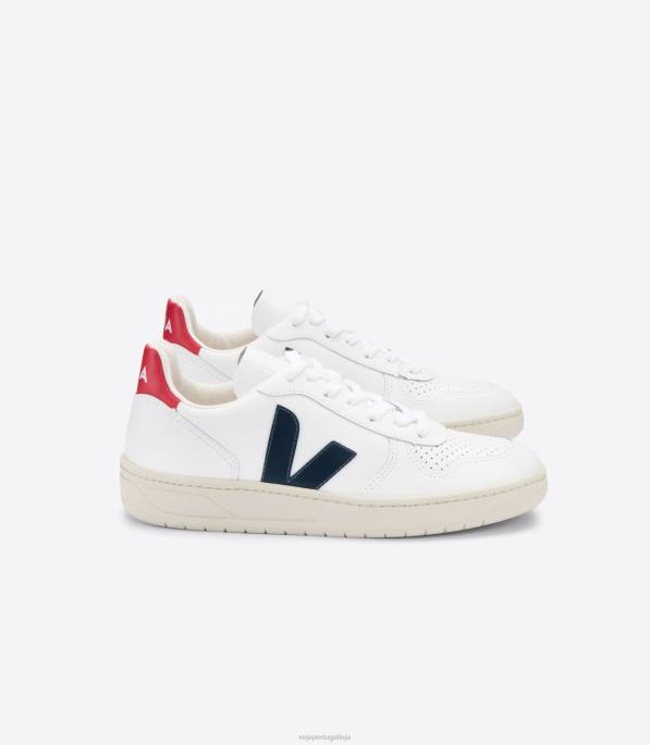Veja v-10 couro branco náutico pekin Portugal mulheres F0VB238