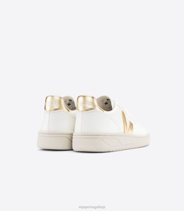 Veja v-10 couro sem cromo branco platina Portugal mulheres F0VB233