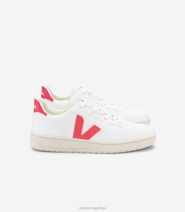 Veja v-10 cwl rosa branca fluo Portugal mulheres F0VB299