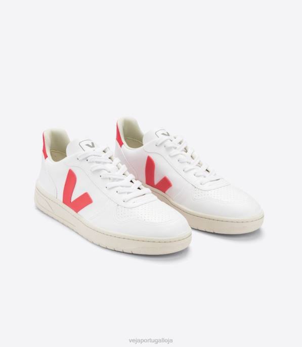 Veja v-10 cwl rosa branca fluo Portugal mulheres F0VB299